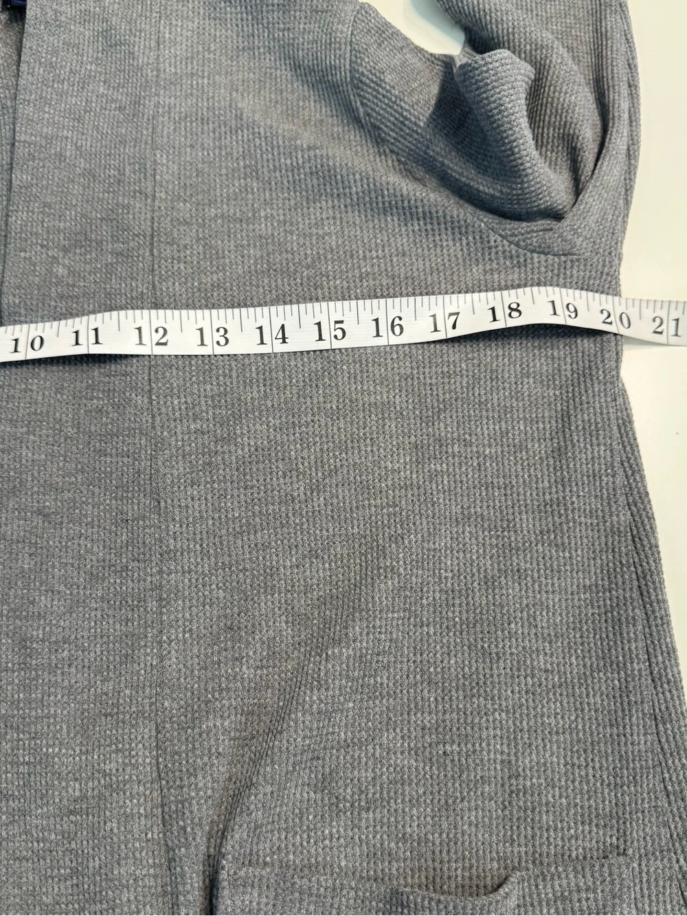 SPLENDID Northside Waffleknit Open Front Gray Pocket Hooded Cardigan Sz M